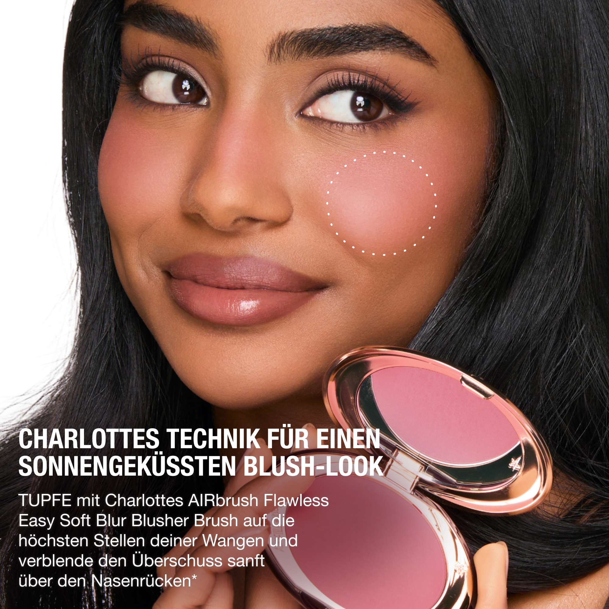 AIRbrush Blush Blur - Infographic Sun-Blushed Technique 