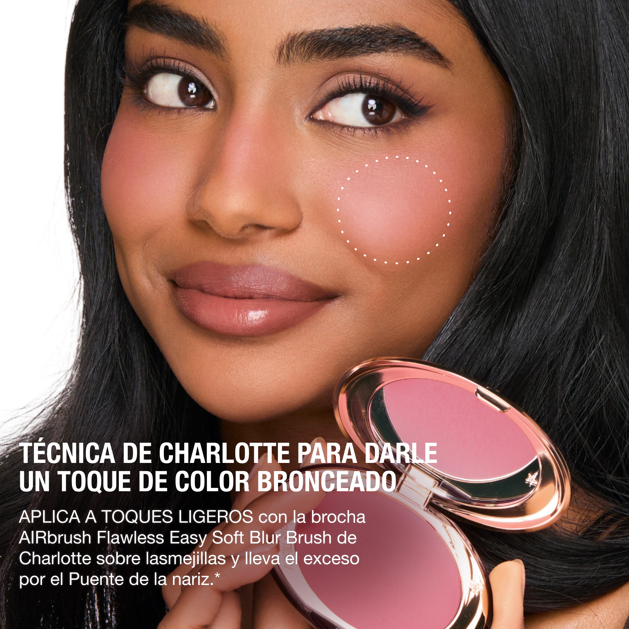 AIRbrush Blush Blur - Infographic Sun-Blushed Technique 