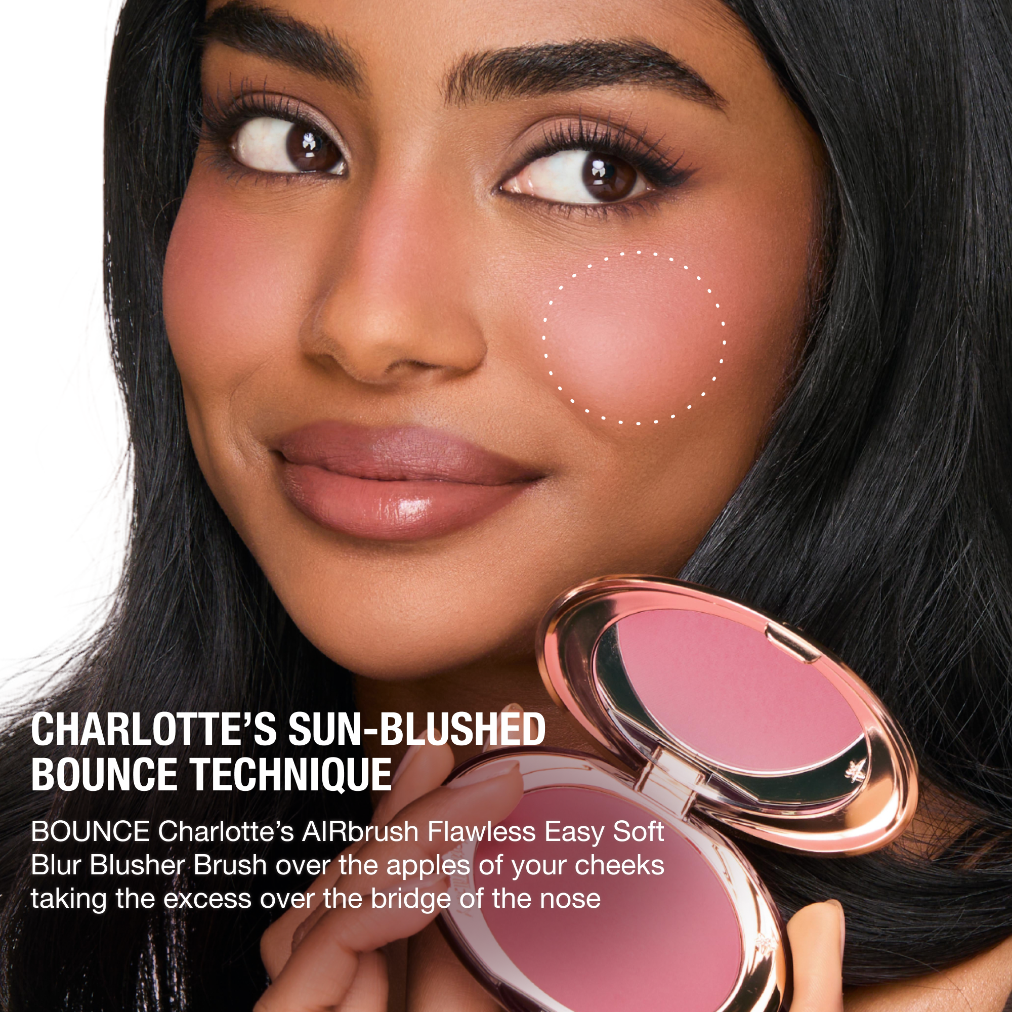 AIRbrush Blush Blur - Infographic Sun-Blushed Technique 