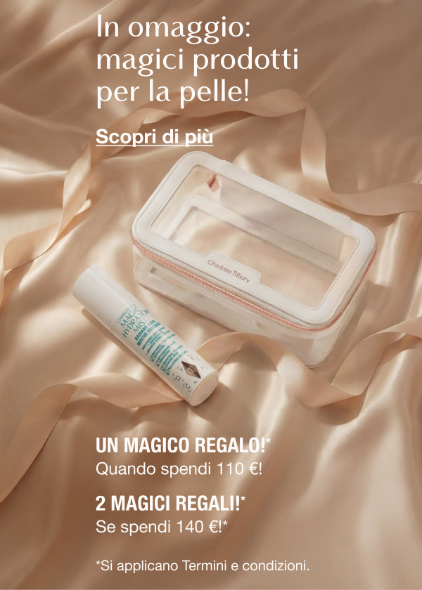In omaggio: magici prodotti per la pelle!      [DEL VALORE DI 42 €!] UN MAGICO REGALO!*   Quando spendi 110 €!      2 MAGICI REGALI!*   Se spendi 140 €!*  <Scopri di più>