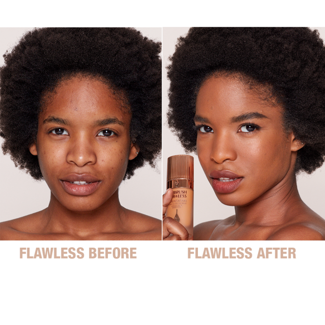 Airbrush Flawless Foundation 11 Neutral Before and After