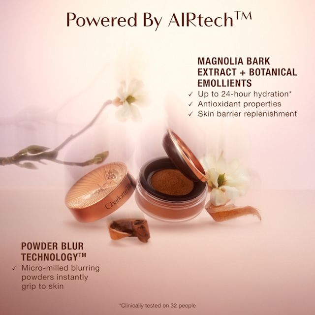 Hydrating loose setting powder