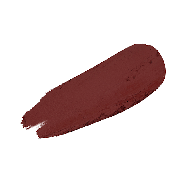 Limitless Lucky Lips in Berry lucky swatch Swatch of a matte lipstick in rosewood red colour.