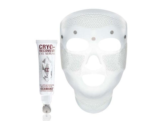 Charlotte's cryotherapy-inspired Cry-Recovery Facial Duo includes an eye serum and a reusable face mask