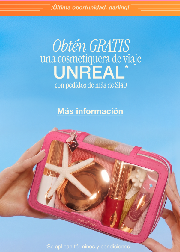 ¡Luce y siéntete UNREAL, dondequiera que vayas! Obtén GRATIS una cosmetiquera de viaje Unreal*