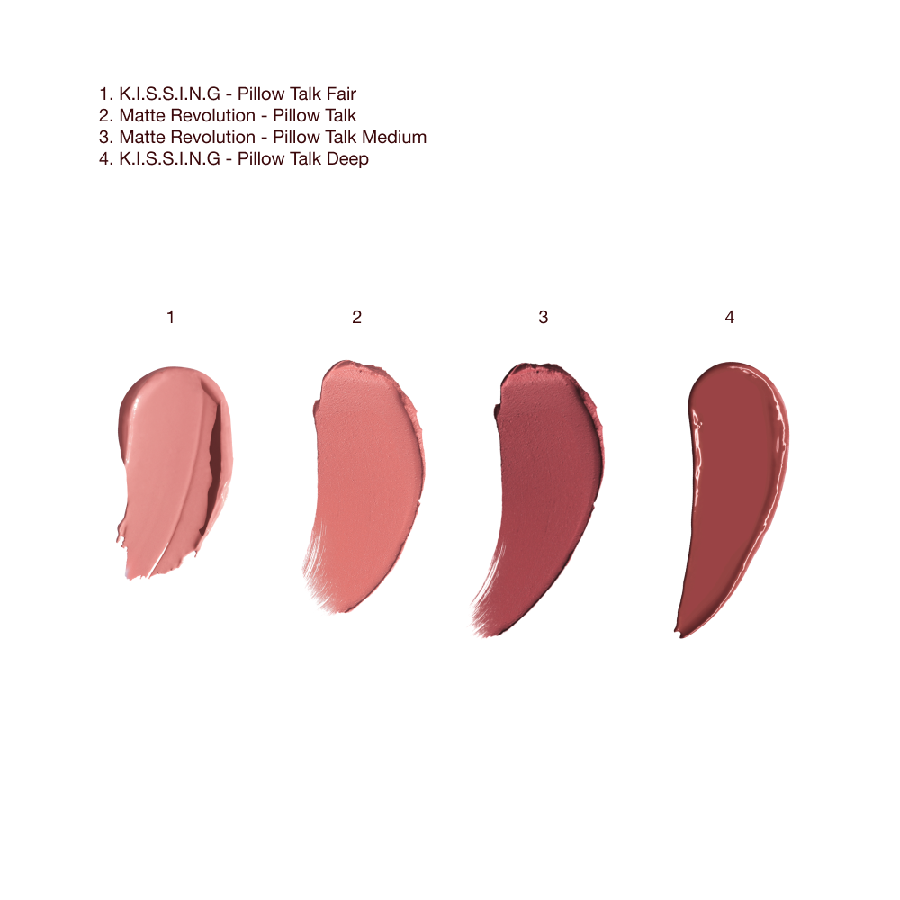 Lipstick Pillow Talk Collection Texture Swatch