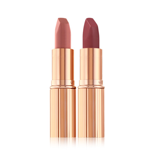 Pillow Talk Lipstick Duo – Nude & Berry-pink Lipsticks | Charlotte Tilbury Pillow Talk Lipstick Duo – Nude & Berry-pink Lipsticks | Charlotte Tilbury