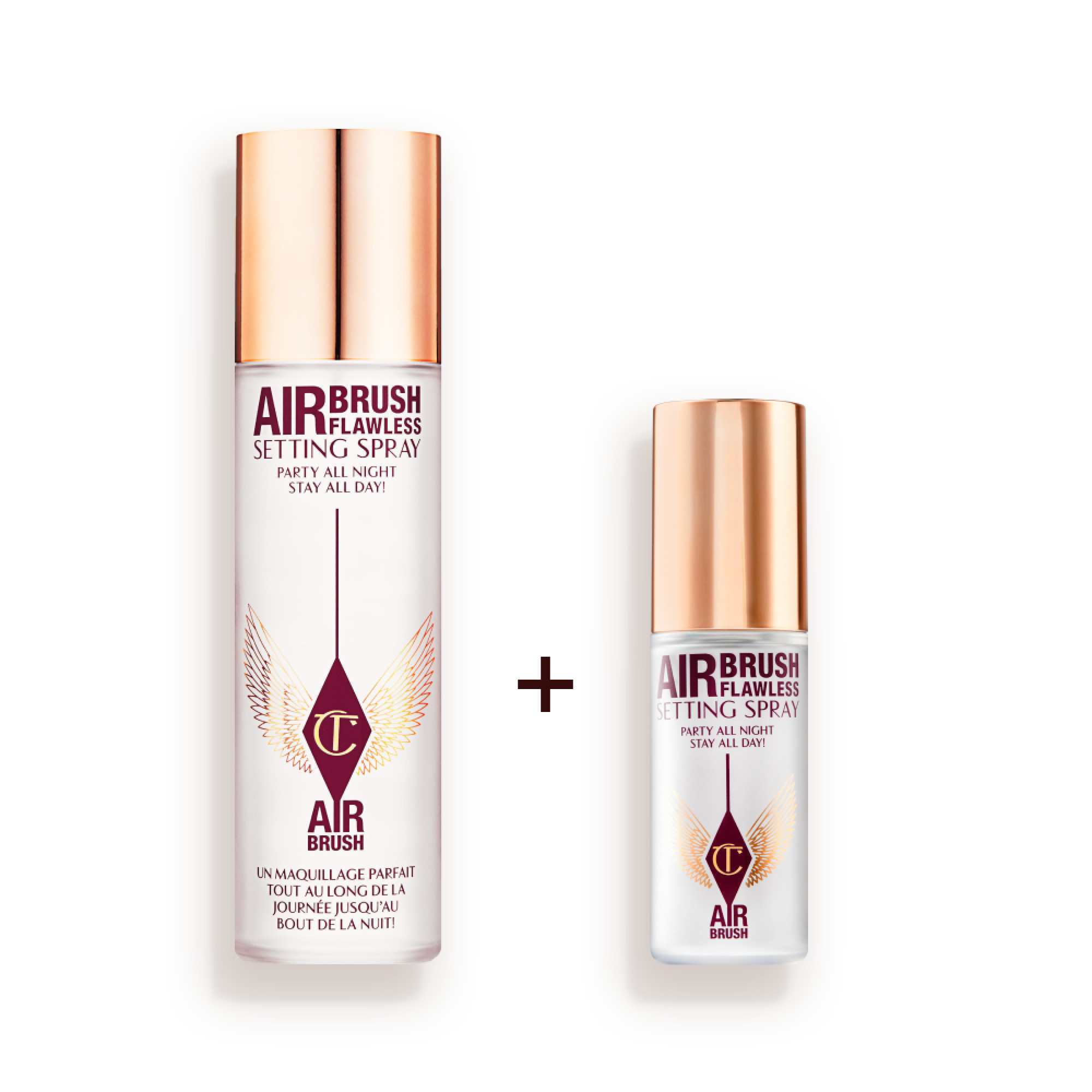 Charlotte Tilbury Airbrush Flawless Setting Spray Full-size + Travel-size Duo - 100ml + Free 34ml