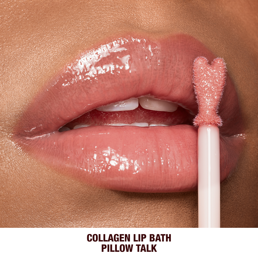 Collagen Lip Bath Close up in Pillow Talk