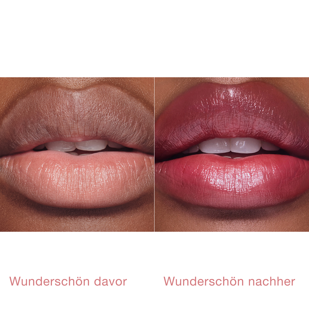 Pillow Talk Blush Balm Lip Tint - Cherry Talk Vorher und nachher Model