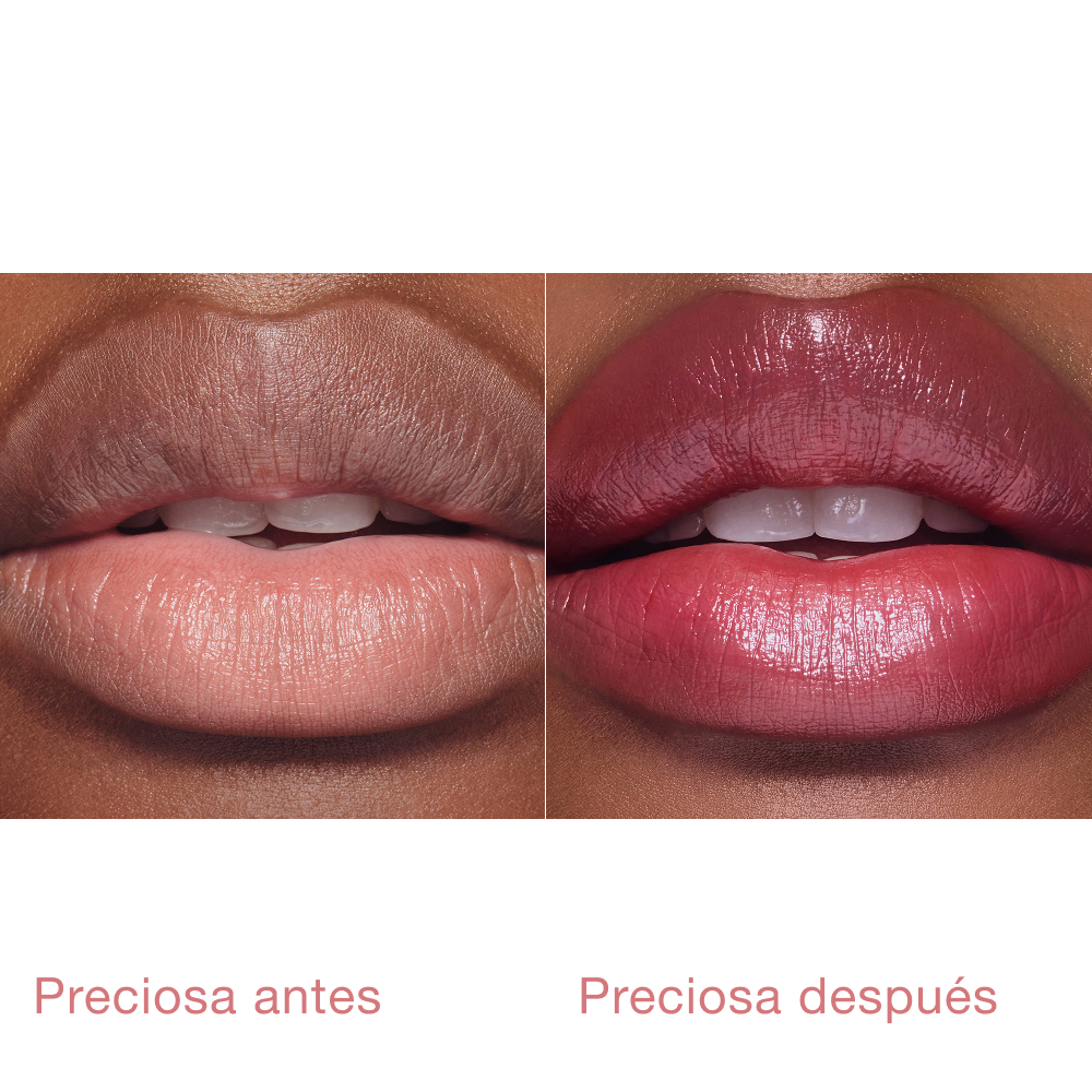 Pillow Talk Blush Balm Lip Tint- Modelo con Cherry Talk 