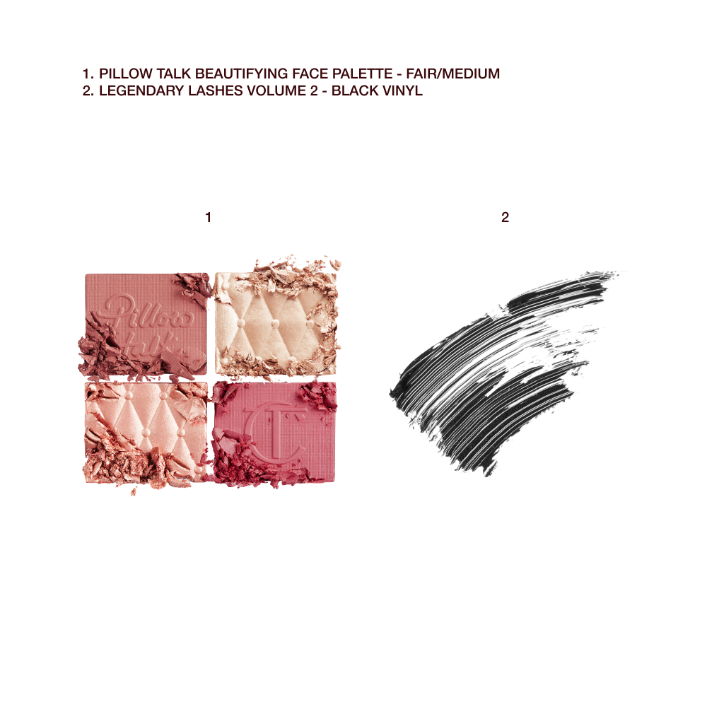 Pillow Talk Glow Legendary Lashes Duo swatches