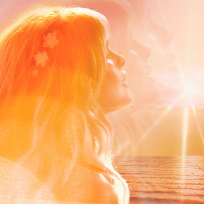 Meg Joyphoria model shot Meg on set for Charlotte's Joyphoria everyday fragrance