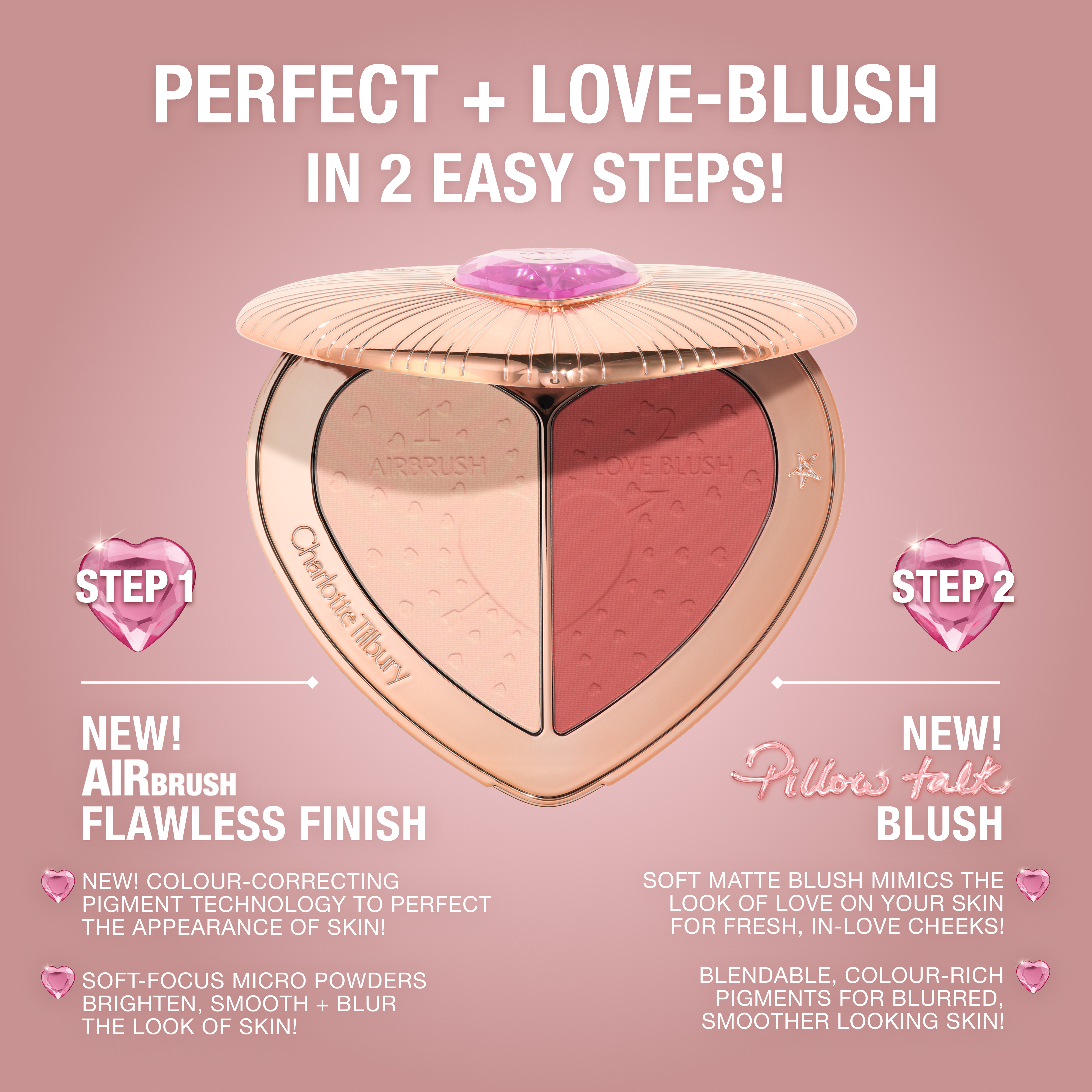 Pillow Talk Beauty Soulmates Face Palette In Flawless Peach