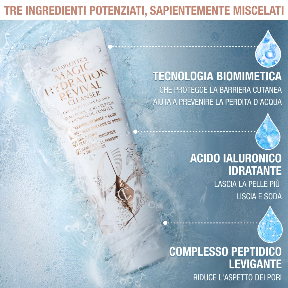 Ingredienti del detergente Charlotte's Magic Hydration Revival Cleanser