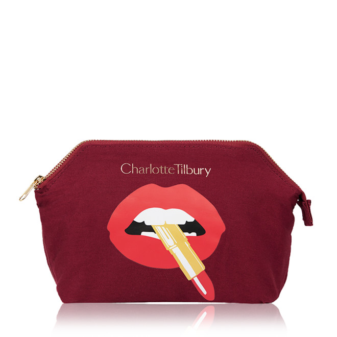 Hot Lips Makeup Bag with Hot Lips logo