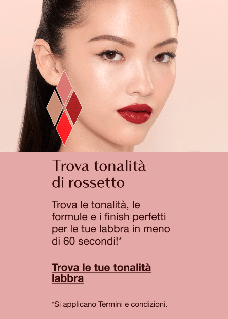 Lipstick Shade Finder featuring a close-up of a person’s face with lipstick swatches and text inviting users to find their perfect lip shades, formulas, and finishes in under 60 seconds.