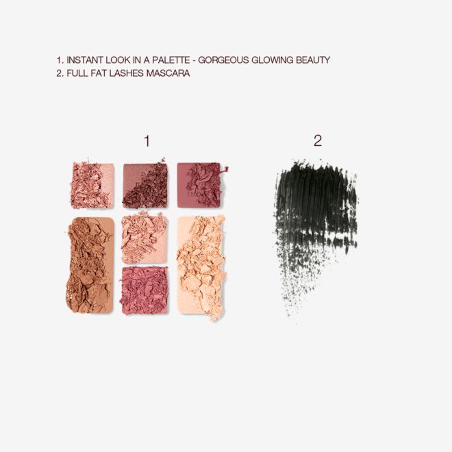 Gorgeous Glowing Makeup Kit Swatch Shot Gorgeous Glowing Makeup Kit Swatch Shot