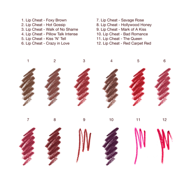 LIPCHEATS- SWATCH 12 LIPCHEATS- SWATCH 12