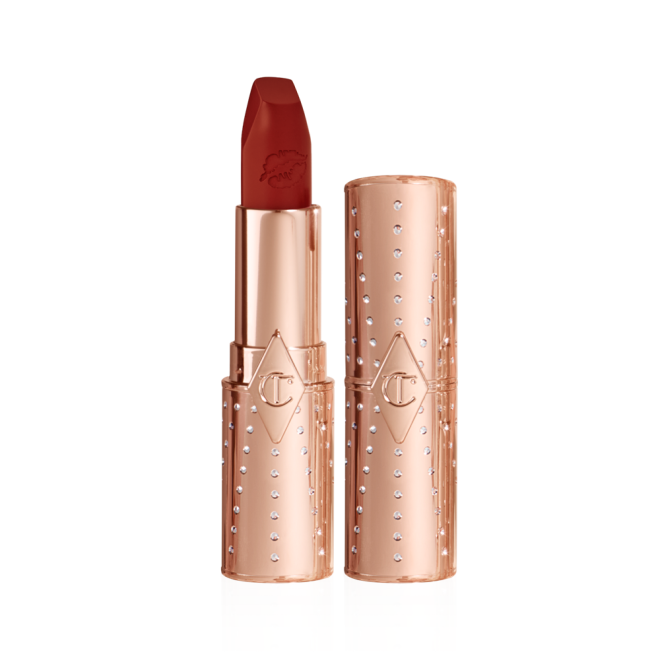 Coronation red lipstick packaging