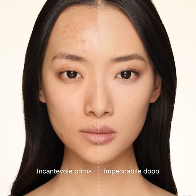 Loose Powder Blur Filter Translucent prima e dopo Loose Powder Blur Filter Translucent prima e dopo