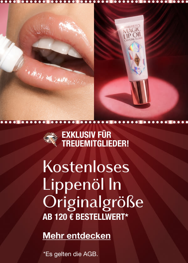 Kostenloses Lippenöl in Originalgröße