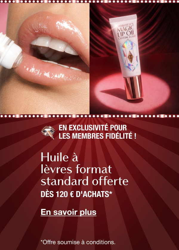 Huile à lèvres format standard offerte