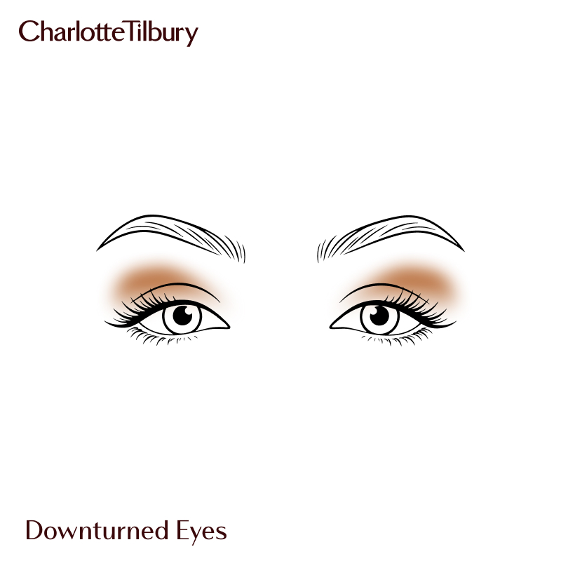 Eyeshadow for downturned eye shape