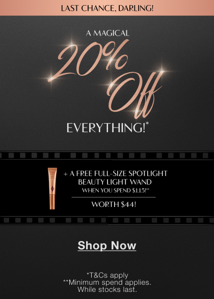LAST CHANCE! A Magical 20% Off Everything!*