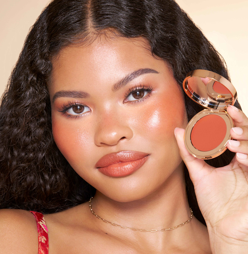Nude blush for tan skin