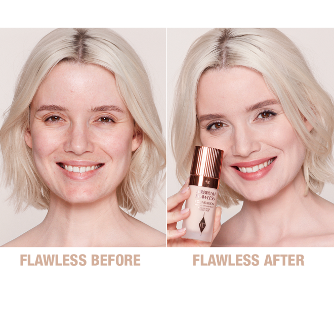 Airbrush Flawless Foundation Before and After Model