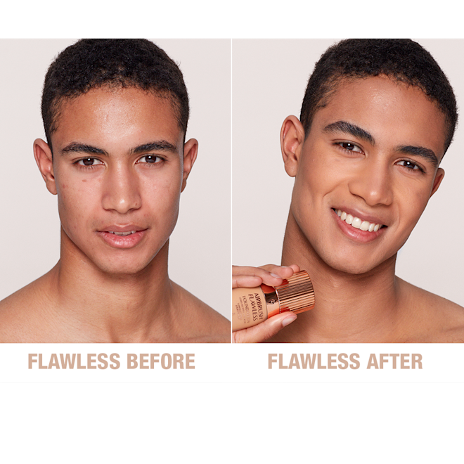 Airbrush Flawless Finish Foundation 8 warm before and after Airbrush Flawless Finish Foundation 8 warm before and after