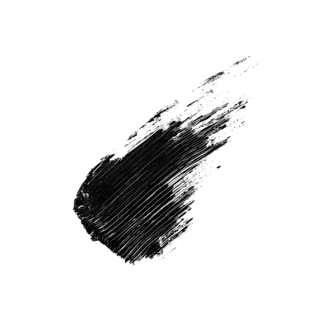 Pillow Talk Push Up Lashes! Mascara swatch Swatch of a jet-black mascara.