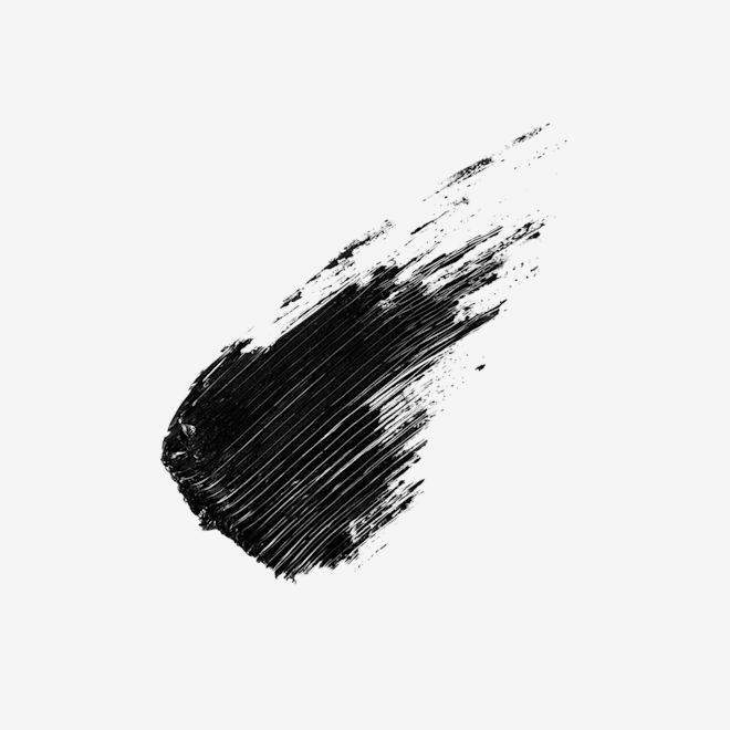 Pillow Talk Push Up Lashes! Mascara swatch Swatch of a jet-black mascara.