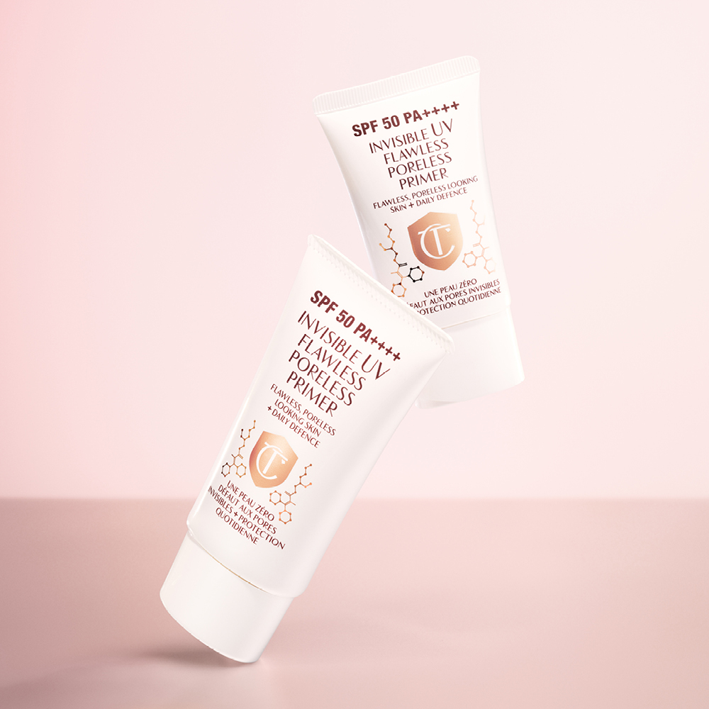 Both sizes of Invisible UV Flawless Poreless Primer SPF50: Supersized SPF Primer