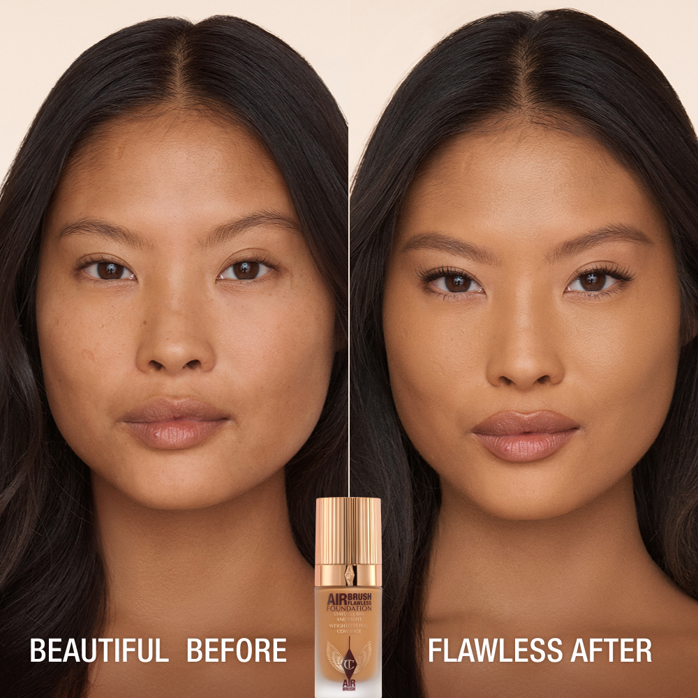 AIRBRUSH FLAWLESS FOUNDATION BEFORE AND AFTER 11 neutral