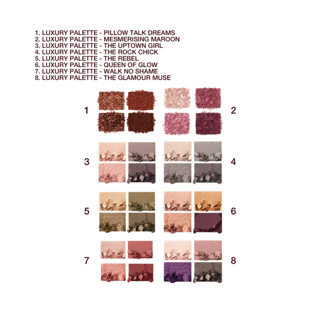 LUXURY PALETTE SWATCHES