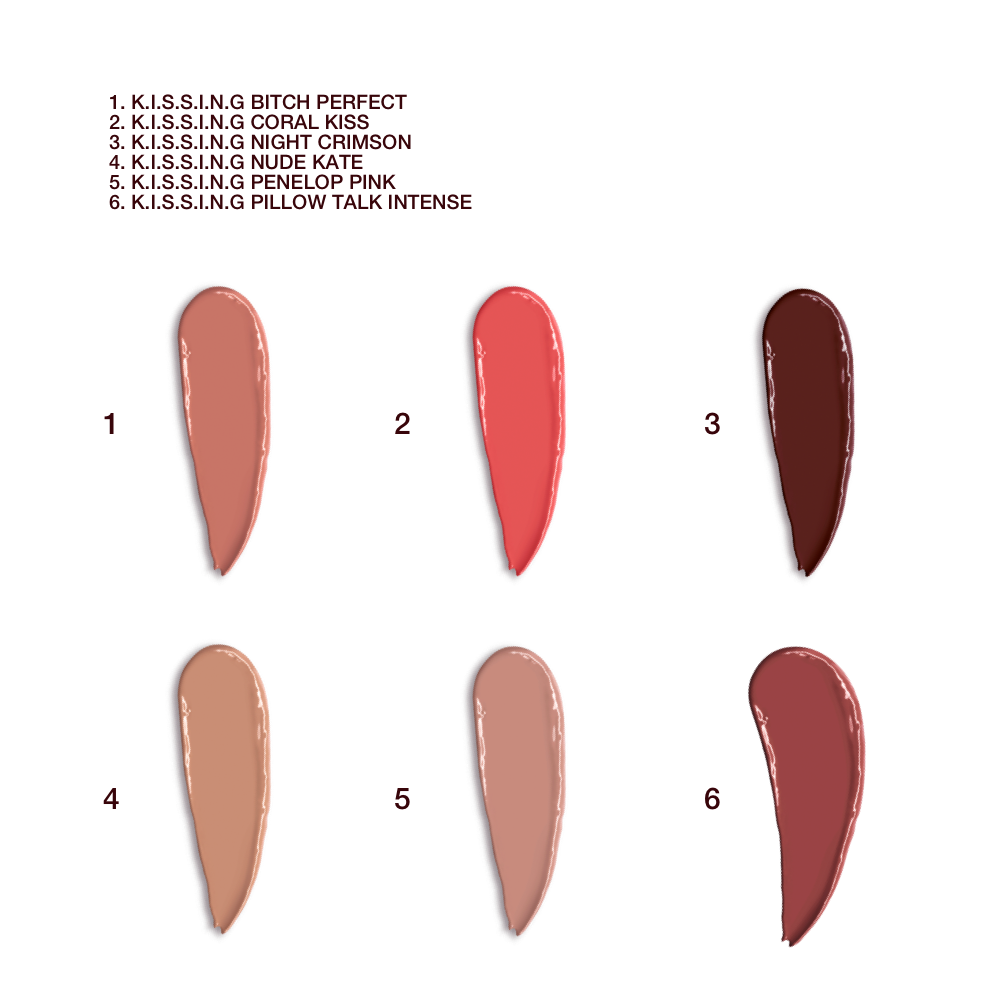 K.I.S.S.I.N.G LIPSTICK SWATCHES