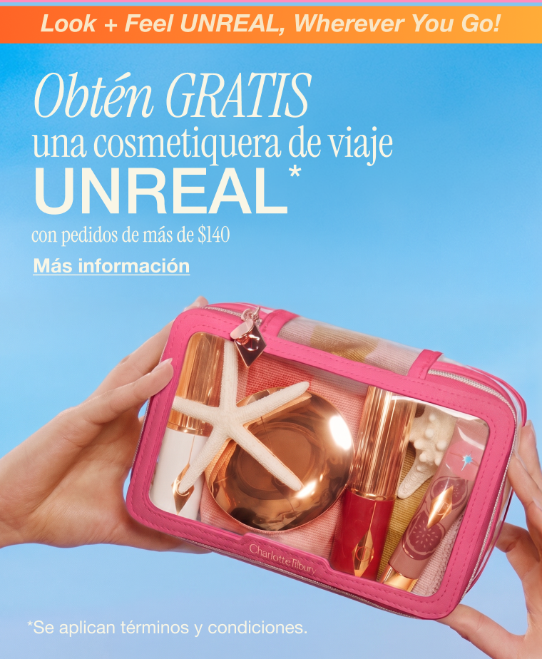 ¡Luce y siéntete UNREAL, dondequiera que vayas! Obtén GRATIS una cosmetiquera de viaje Unreal*