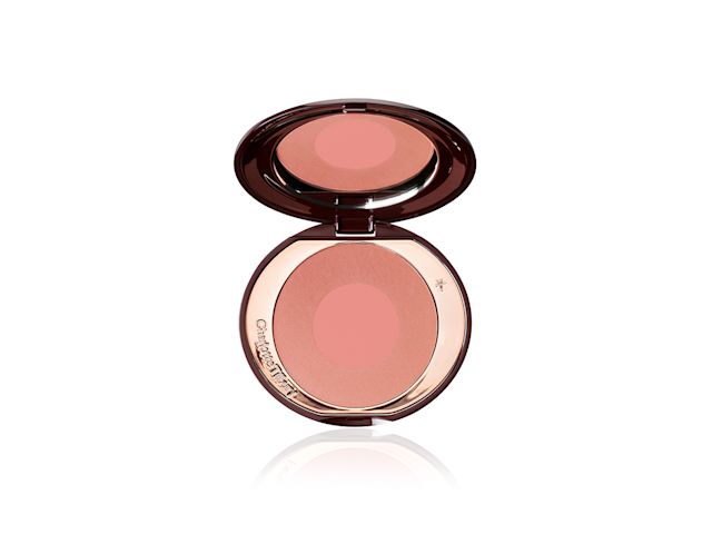 Cheek to Chic powder blush in Ecstasy, a two-toned peach blush compact