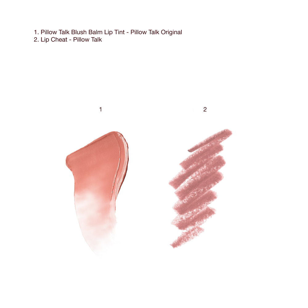 PILLOW TALK BLUSH BALM LIP KIT TEXTURE SWATCH