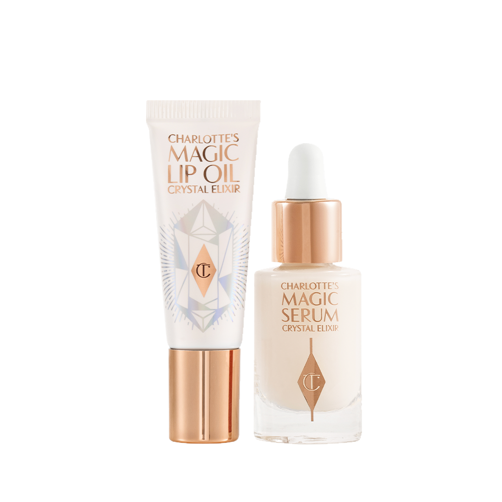 Charlotte's Magic Serum Secrets featuring Charlotte's Magic Lip Oil Crystal Elixir and Mini Charlotte's Magic Serum Crystal Elixir