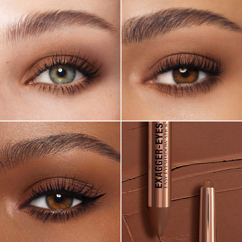 Exagger Eyes Easy Eyeshadow Stick Desert Sculpt on 3 skin tones