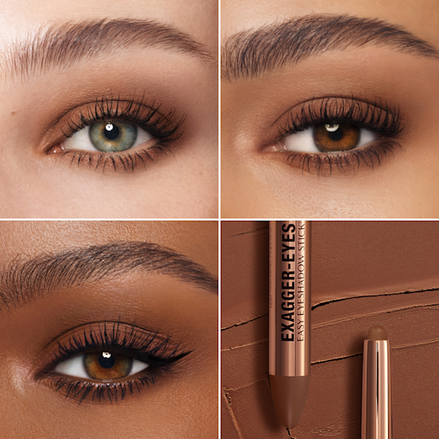 Exagger Eyes Easy Eyeshadow Stick Desert Sculpt on 3 skin tones