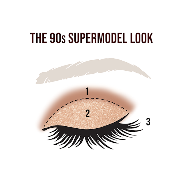 90s supermodel eyeshadow look