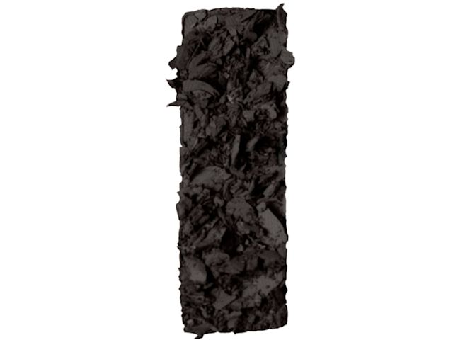 Close-up of a powder eyeshadow in a jet-black shade.