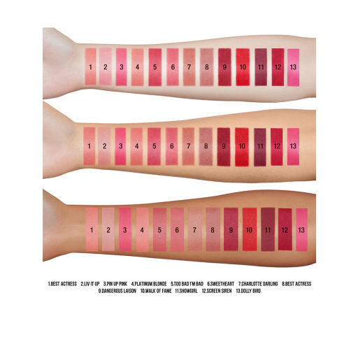 HOLLYWOOD LIPS ARM SWATCHES