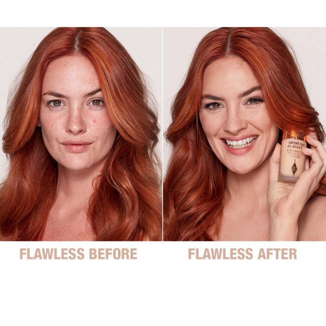 Airbrush Flawless Finish Foundation 5 cool before and after