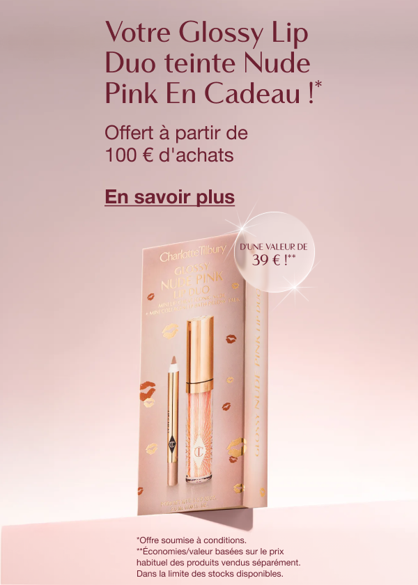Votre Glossy Lip Duo teinte Nude pink offert !* Offert à partir de 100 € d'achats D'une valeur de 39 € !** <EN SAVOIR PLUS>