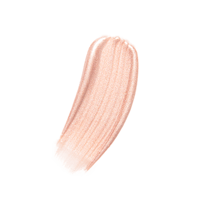 swatch of a nude-pink liquid highlighter with very fine shimmer. 